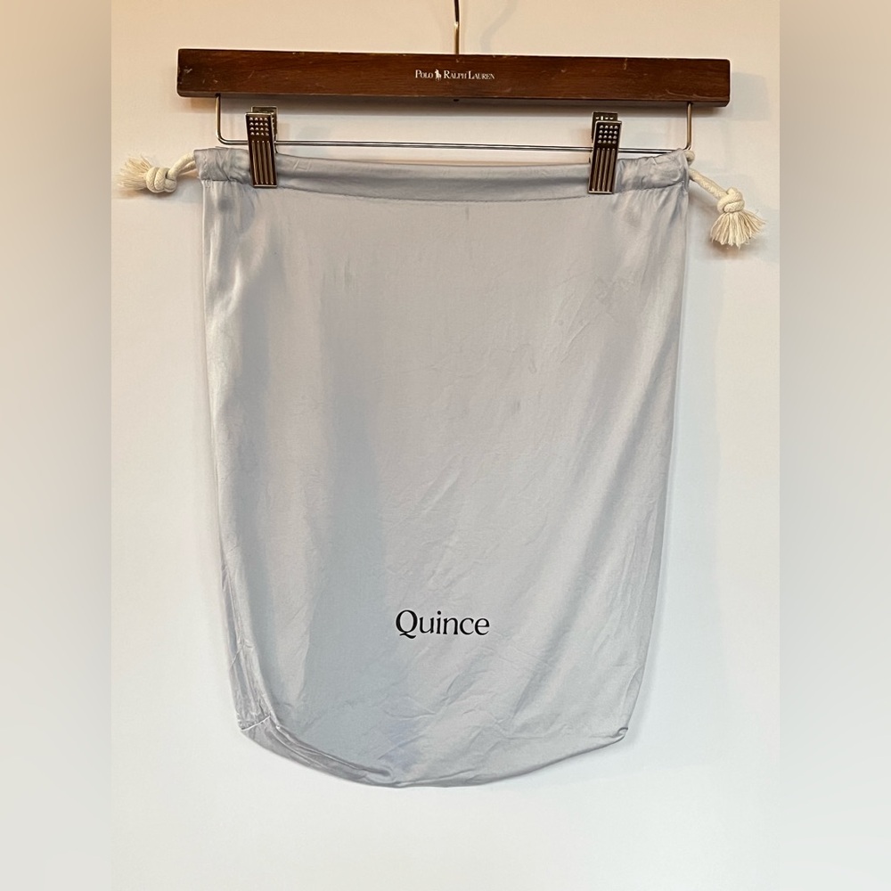 Quince Soft Gray Drawstring Pouch - Picture 5 of 8